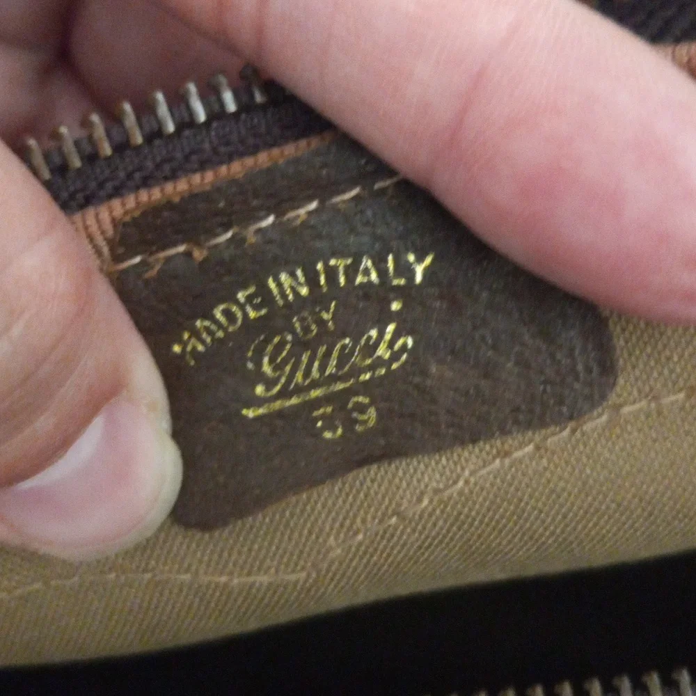 Authentic Vintage Gucci GG Monogram Supreme Sherry Web Ophidia Large Boston Bag - Picture 9 of 10